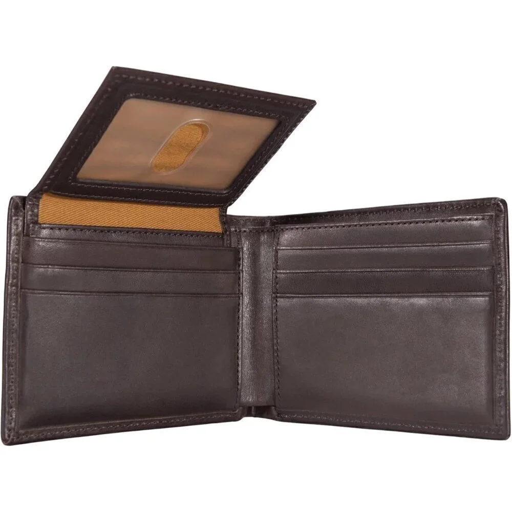 🆕Men Brown Durable Oil Leather Wallets Available in Multiple Styles